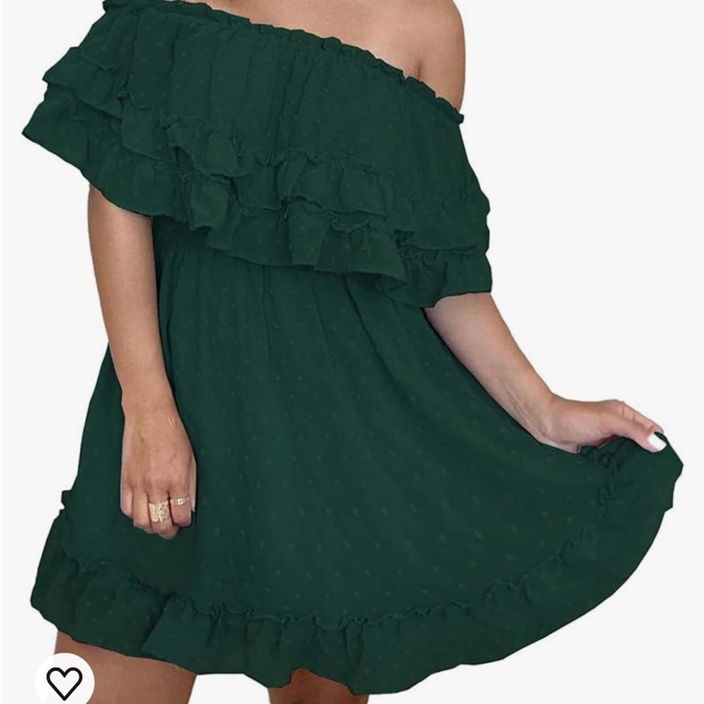 Off the shoulder black and white dress